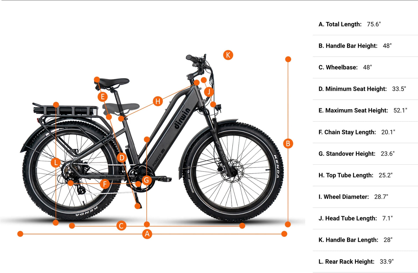 Dirwin Pioneer Plus Fat Tire Electric Bike